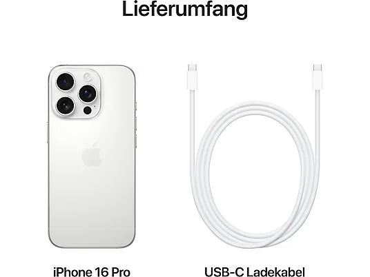 Smartphone APPLE iPhone 16 Pro 5G 128GB Titânio Branco Dual SIM