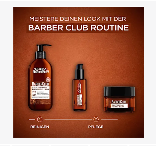 L'ORÉAL PARiS Bálsamo para Barba Barber Club Cuidado com Barba com Óleo de Cedro, 50 ml