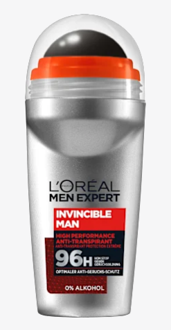 Desodorante Antitranspirante Roll-on Invincible, 50 ml Loreal