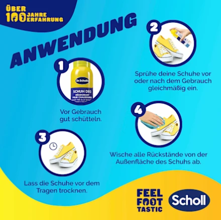 Desodorizante para Sapatos Spray Fresh Step Odor Stop, 150 ml Dr SCHOLLS