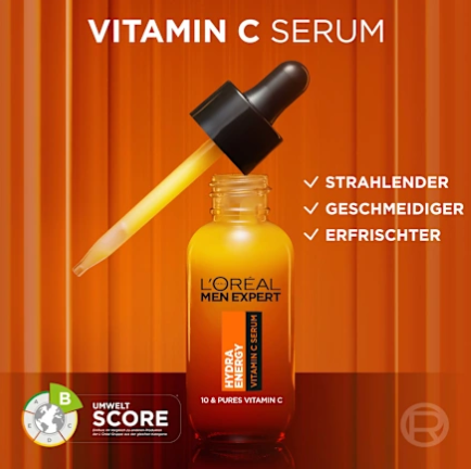 L'ORÉAL PARiS Hydra Energy Serum com Vitamina C, 30 ml