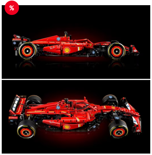 LEGO Carro de Corrida Ferrari SF-24 F1 (42207), Tijolos de Construção LEGO® Technic (1361 pcs), Fabricado na Europa