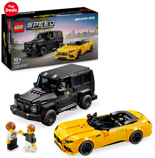 LEGO Mercedes-AMG G 63 & Mercedes-AMG SL 63 (76924), telhas de construção LEGO Speed Champions (808 pcs), Fabricado na Europa