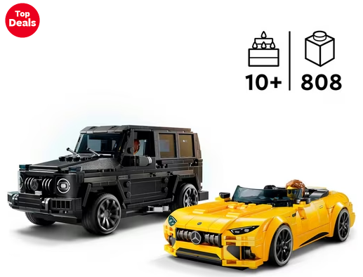 LEGO Mercedes-AMG G 63 & Mercedes-AMG SL 63 (76924), telhas de construção LEGO Speed Champions (808 pcs), Fabricado na Europa