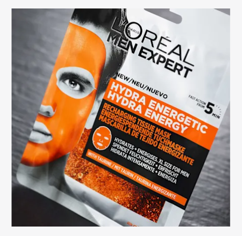 L'ORÉAL PARiS Máscara de Folha de Energia Hydra com Taurina, 30 g