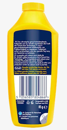Pó para os Pés Ultra Odor Stop, 85 g Dr SCHOLLS