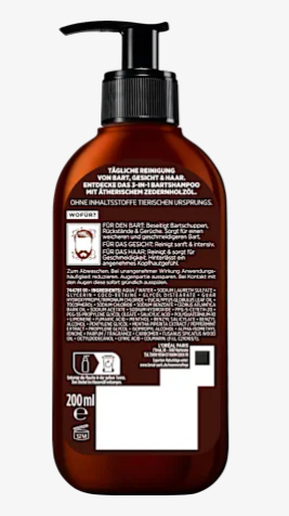 L'ORÉAL PARiS Shampoo Barba Barber Club 3 em 1, 200 ml