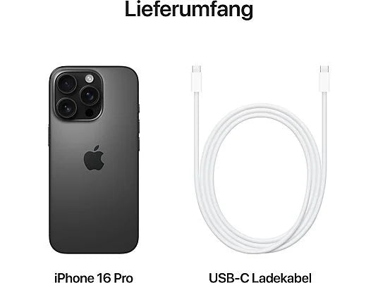 Smartphone APPLE iPhone 16 Pro 5G 128 GB Titânio Preto Dual SIM
