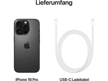 Smartphone APPLE iPhone 16 Pro 5G 128 GB Titânio Preto Dual SIM