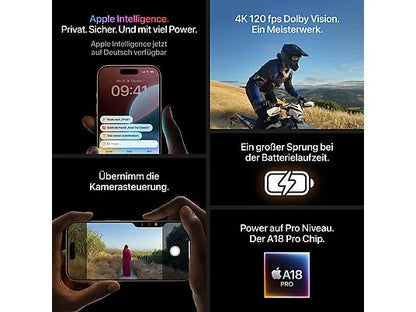 Smartphone APPLE iPhone 16 Pro 5G 128 GB Titânio Preto Dual SIM