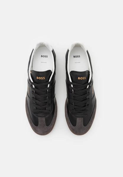 Tenis Pretos Couro e Camurca