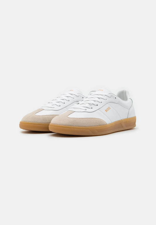 Tenis Brancos Couro e Camurca