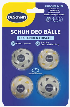 Bolas de Desodorante para Sapatos, 4 Pcs Dr SCHOLLS