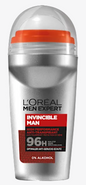 Desodorante Antitranspirante Roll-on Invincible, 50 ml Loreal