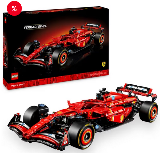 LEGO Carro de Corrida Ferrari SF-24 F1 (42207), Tijolos de Construção LEGO® Technic (1361 pcs), Fabricado na Europa