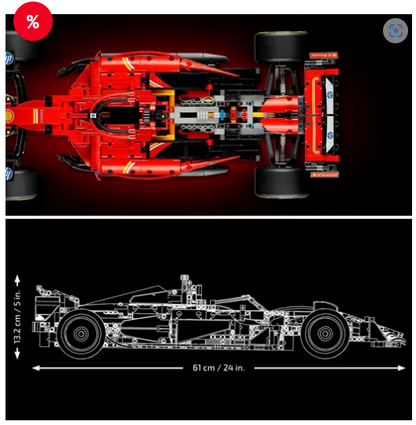 LEGO Carro de Corrida Ferrari SF-24 F1 (42207), Tijolos de Construção LEGO® Technic (1361 pcs), Fabricado na Europa