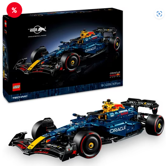 LEGO Carro de Corrida Oracle Red Bull Racing RB20 F1 (42206), Tijolos de Construção LEGO Technic