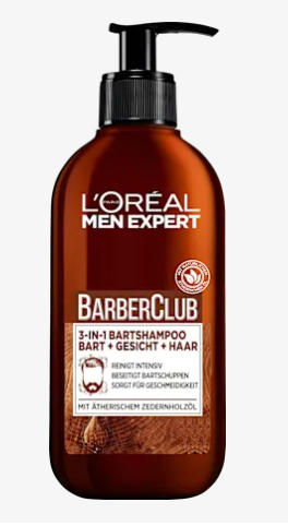 L'ORÉAL PARiS Shampoo Barba Barber Club 3 em 1, 200 ml